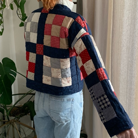 Handmade one-of-a-kind Patchwork Quilted Jacket - QUILT COAT - Picture 3 of 12